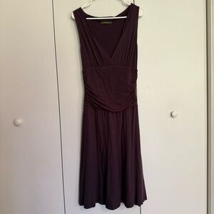 Anthropologie Velvet by Graham & Spencer Rich Plum Midi Dress Women’s Medium